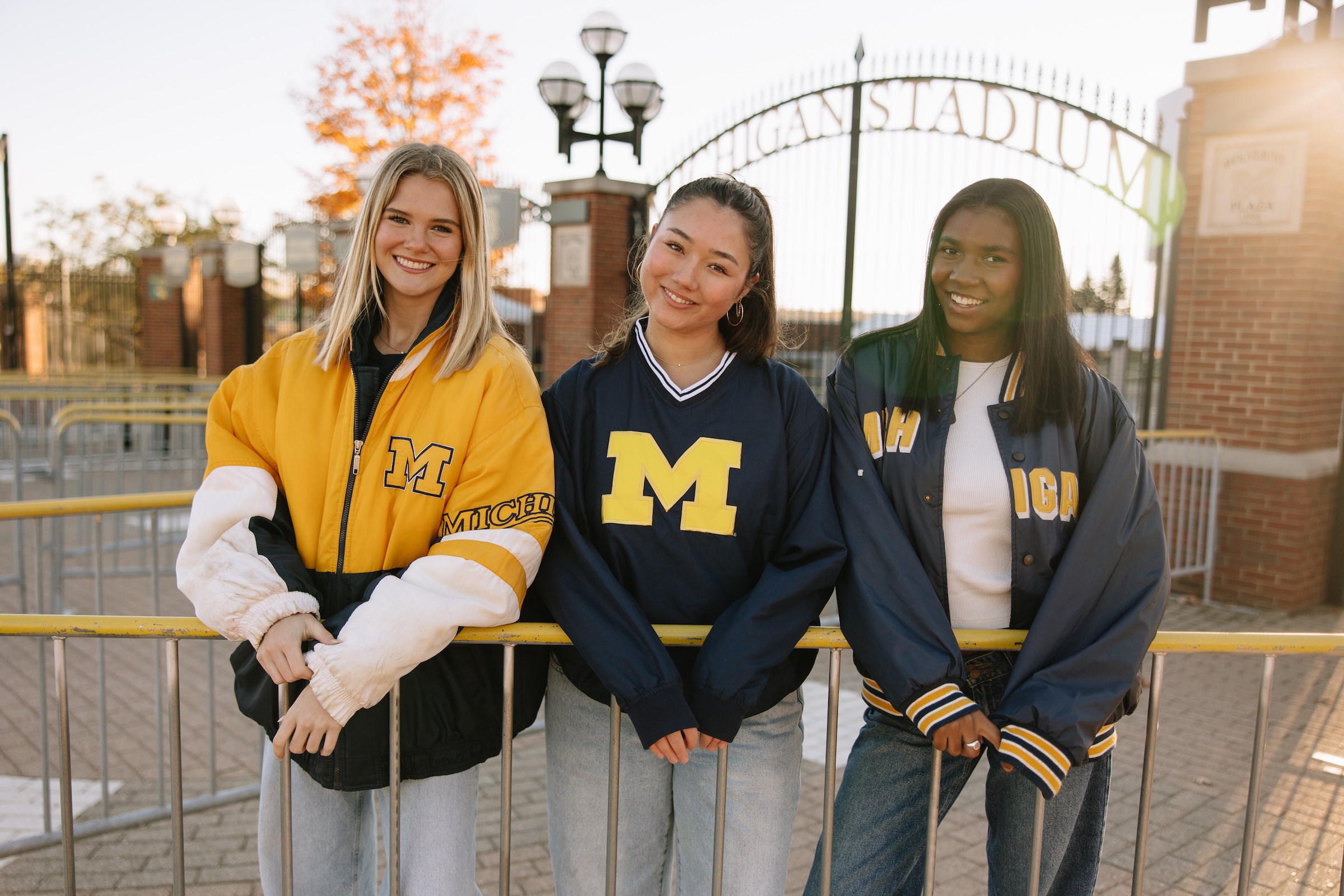University of Michigan students in their game day gear